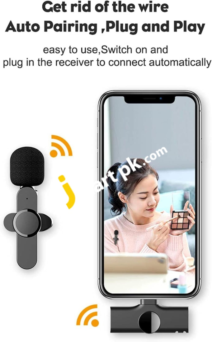 Wireless Lavalier Microphone, USB-C Plug & Play Lapel Mic for Live Str –  AJMartPK