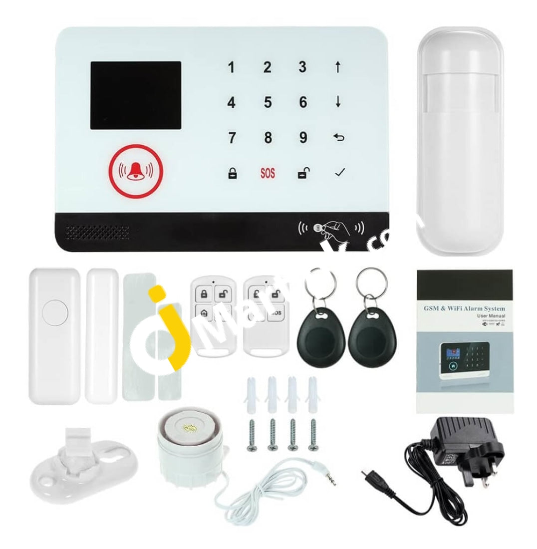 Touch Sensor Alarm Wireless Security Alarm System WIFI + GSM, 433MHz Wireless, TouchScree ...