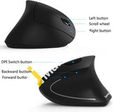 Ergonomic Mouse Vertical Wireless - Rechargeable 2.4Ghz Optical Mice