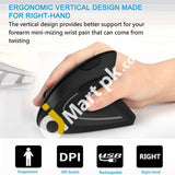 Ergonomic Mouse Vertical Wireless - Rechargeable 2.4Ghz Optical Mice