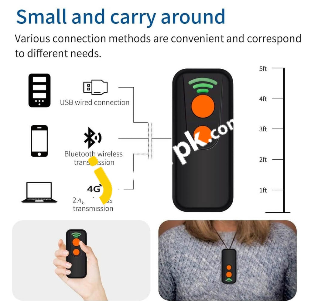 X7 Mini Symcode Portable Wireless Bluetooth Barcode Scanner - Imported ...