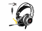 Xiberia K9 Usb Virtual 7.1 Sound Pc Gaming Headset Noise Cancellation & Led Lights 50Mm Drivers -