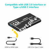 Zasluke Game Capture Card Usb 3.0 4K Audio Video With Hdmi Loop-Out - Imported From Uk