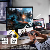 Zasluke Game Capture Card Usb 3.0 4K Audio Video With Hdmi Loop-Out - Imported From Uk