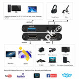 Zasluke Game Capture Card Usb 3.0 4K Audio Video With Hdmi Loop-Out - Imported From Uk