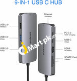 Zmuipng 9 In 1 Usb-C Multiport Adapter Hub - Imported From Uk
